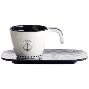 MARINE BUSINESS Tasses à café + sous-tasses sailor soul (x6)