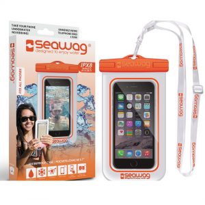 SEAWAG Pochette Étanche pour Smartphone orange/Blanc